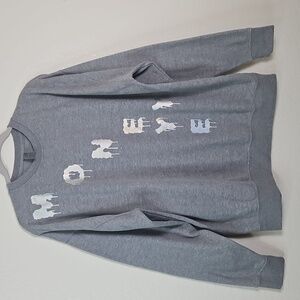 Gray “MONEY” Drip Letter Sweatshirt | Unisex Streetwear XL